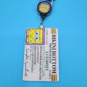 Spongebob Nickelodeon Bikini Bottom Driver License Retractable ID Lanyard NEW